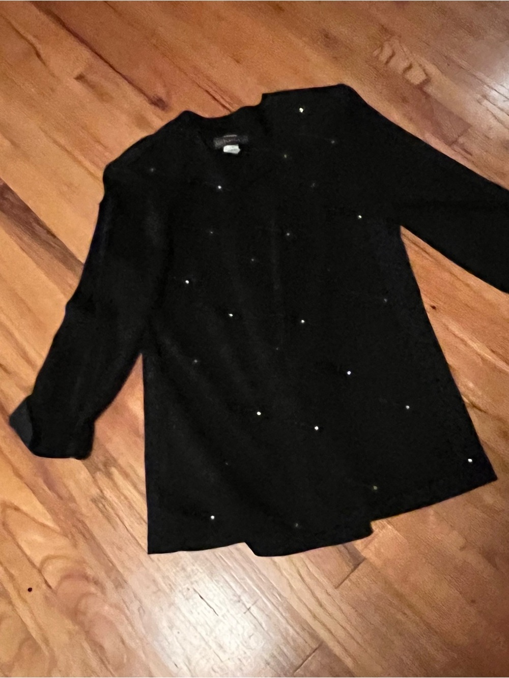 Vintage Black Embellished Blazer Jacket